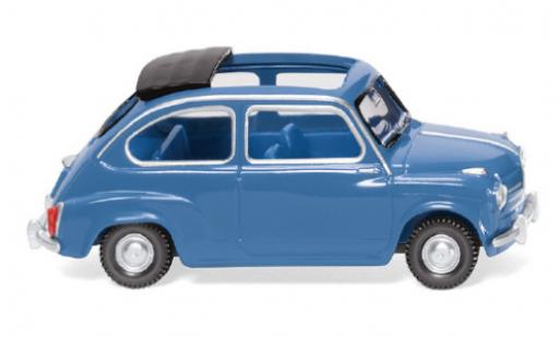 Fiat 600 1/87 Wiking blu 1955 modellino in miniatura