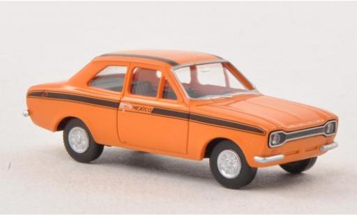 Ford Escort 1/87 Wiking I Mexico orange/nero modellino in miniatura