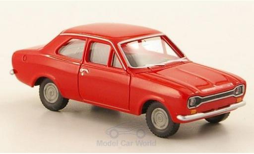 Ford Escort 1/87 Wiking MKI rosso modellino in miniatura