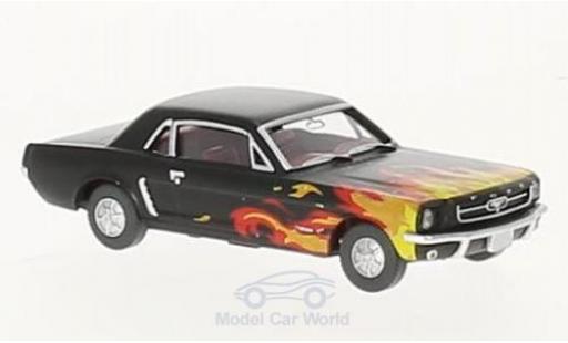 Ford Mustang 1/87 Wiking nero/Dekor modellino in miniatura
