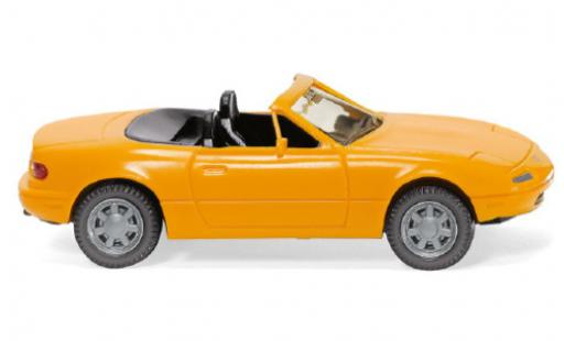 Mazda MX5 1/87 Wiking giallo 1989 modellino in miniatura