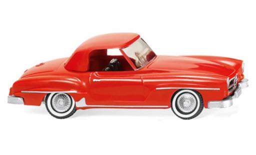 Mercedes 190 1/87 Wiking SL Coupe (W121 BII) rosso modellino in miniatura