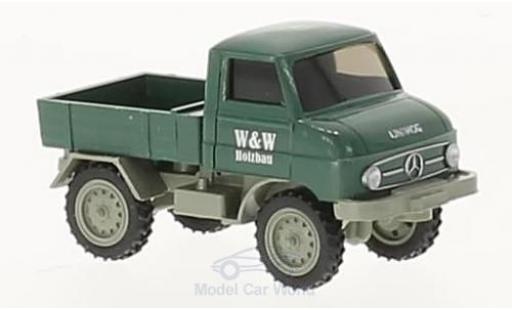 Mercedes Unimog 1/87 Wiking U 411 W&W Holzbau modellino in miniatura