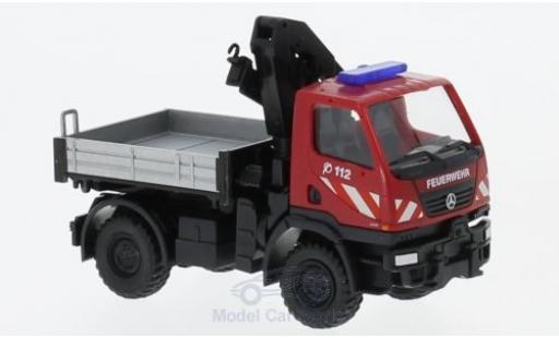Mercedes Unimog 1/87 Wiking U20 Feuerwehr mit Ladekran modellino in miniatura