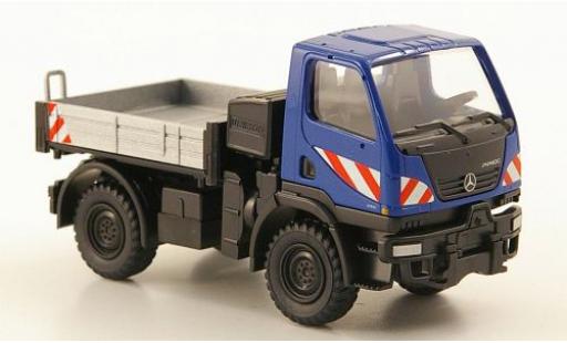 Mercedes Unimog 1/87 Wiking U20 Pritsche blu modellino in miniatura