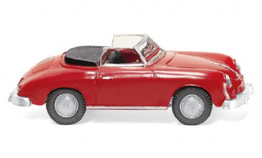 Porsche 356 1/87 Wiking Cabriolet rosso 1959 modellino in miniatura