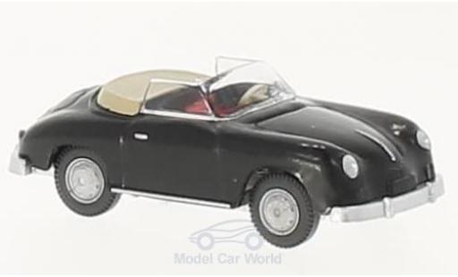 Porsche 356 A 1/87 Wiking Cabriolet nero modellino in miniatura