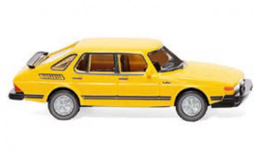 Saab 900 1/87 Wiking Turbo giallo 1978 modellino in miniatura