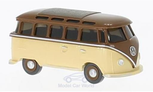 Volkswagen T1 B 1/87 Wiking marroneee/beige Sambabus modellino in miniatura