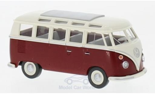 Volkswagen T1 B 1/87 Wiking Sambabus beige/rosso modellino in miniatura