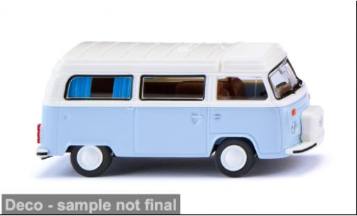 Volkswagen T2 1/87 Wiking b Campingbus blau/weiss 1972 1:87 modellino in miniatura
