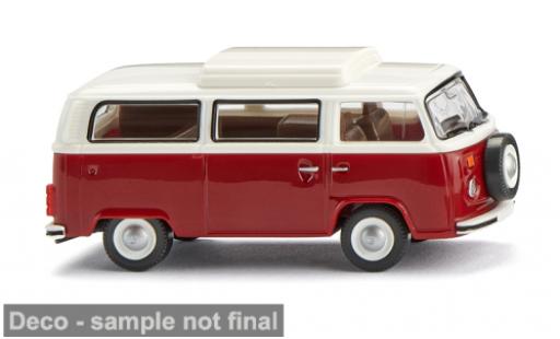 Volkswagen T2 1/87 Wiking b Campingbus rot/weiss 1972 1:87 modellino in miniatura