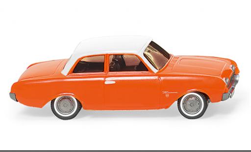 Ford Taunus 1/87 Wiking (P3) 17M orange/bianco 1960 modellino in miniatura