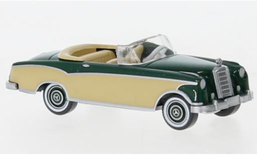 Mercedes 220 1/87 Wiking S cabriolet verde foncé/beige 1958 modellino in miniatura