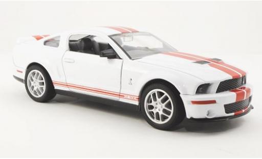Shelby GT 1/24 Yat Ming 500 bianco 2007 avec rosso Streifen modellino in miniatura